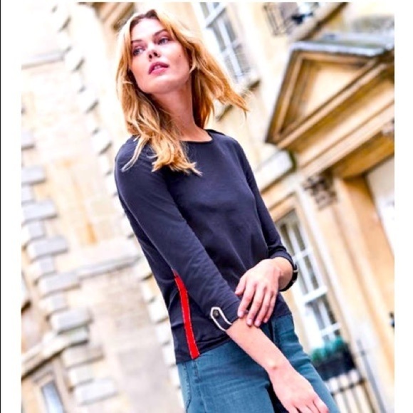 Boden Maritime Detail Navy Jersey Top 6 - Picture 2 of 11